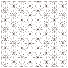[일본]사시꼬자수용 패턴 프린트원단(white)-[ 843K-2 ]