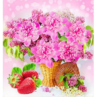 딸기와화초-MJ0632-02-3D전체-44*44cm