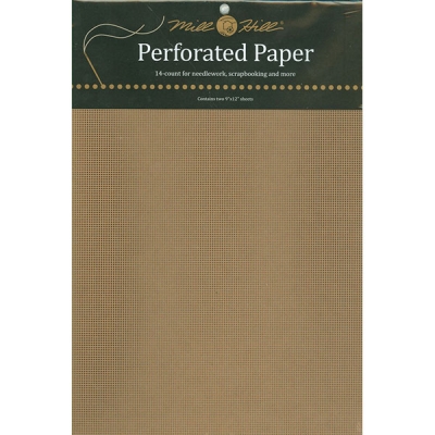 종이아이다 Perforated Paper(14카운트, Antique Brown) 2장세트-PP3