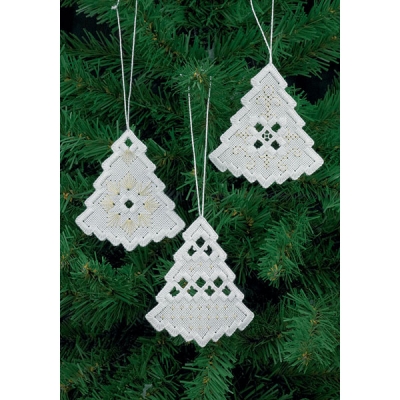 Hardanger 오너먼트 CHRISTMAS TREE(3개 세트)-01-5621