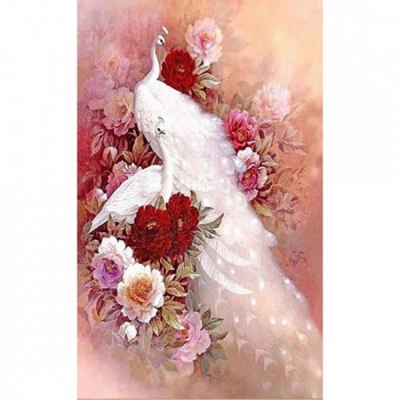 보석- 흰공작-3D전체-40*72cm-A6299-8