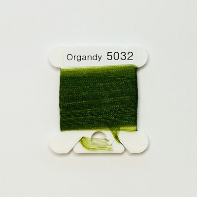 UR 실크리본자수실 Organdy 5mm 032