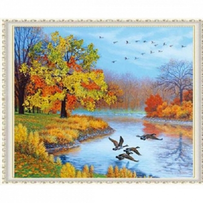보석-늦가을호숫가-PT2623 -3D-45*55cm -Y