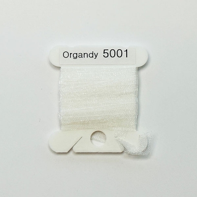 UR 실크리본자수실 Organdy 5mm 001