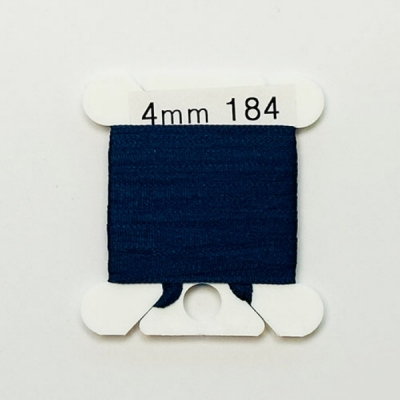 UR 실크리본자수실 Silk 100% Ribbon 4mm 184(Navy Blue DK)