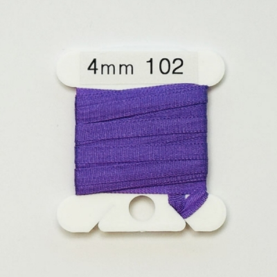 UR 실크리본자수실 Silk 100% Ribbon 4mm 102(Old Violet)