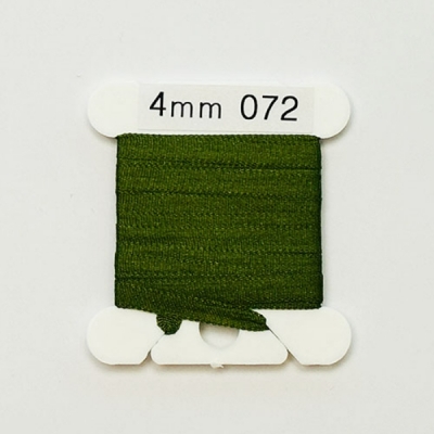 UR 실크리본자수실 Silk 100% Ribbon 4mm 072(Avocado Green)