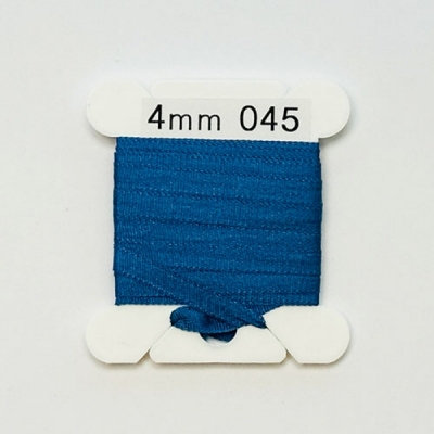 UR 실크리본자수실 Silk 100% Ribbon 4mm 045(Blue DK)^