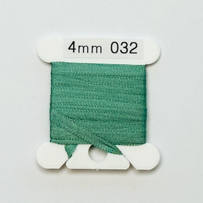 UR 실크리본자수실 Silk 100% Ribbon 4mm 032(Blue Green MD)