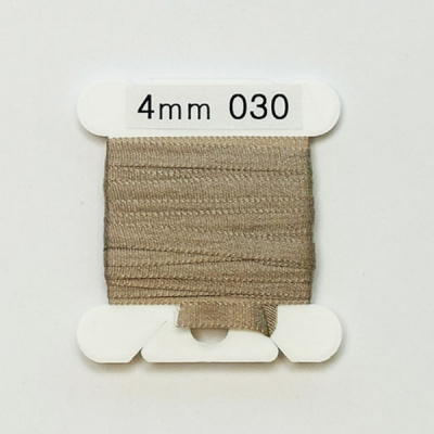 UR 실크리본자수실 Silk 100% Ribbon 4mm 030(Shell Grey LT)^
