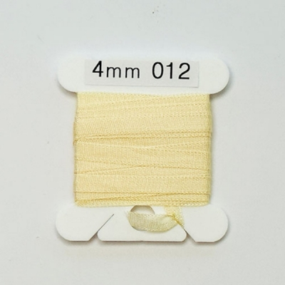 UR 실크리본자수실 Silk 100% Ribbon 4mm 012(Cream)