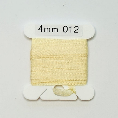 UR 실크리본자수실 Silk 100% Ribbon 4mm 012(Cream)