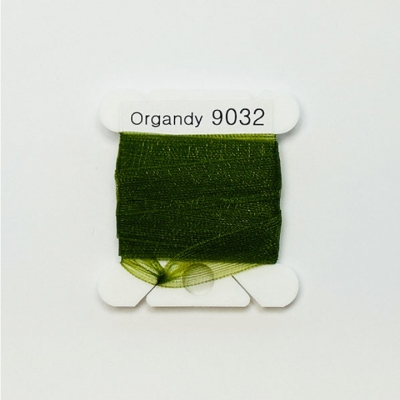 UR 실크리본자수실 Organdy 9mm 032