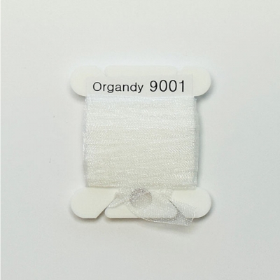 UR 실크리본자수실 Organdy 9mm 001