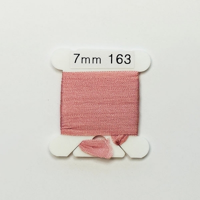 UR 실크리본자수실 Silk 100% Ribbon 7mm 163(Old Mauve LT)