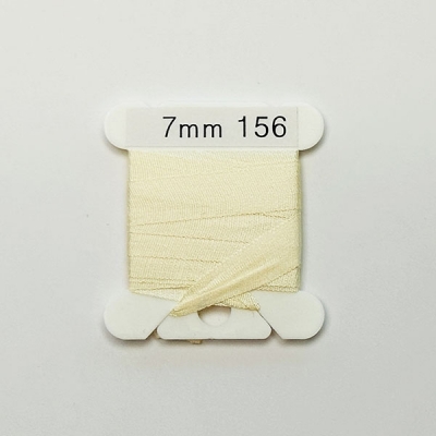 UR 실크리본자수실 Silk 100% Ribbon 7mm 156(Ivory)