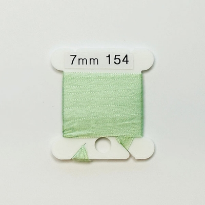 UR 실크리본자수실 Silk 100% Ribbon 7mm 154(Baby Green LT)
