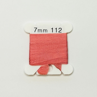 UR 실크리본자수실 Silk 100% Ribbon 7mm 112(Raspberry LT)