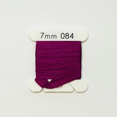 UR 실크리본자수실 Silk 100% Ribbon 7mm 084(Violet DK)