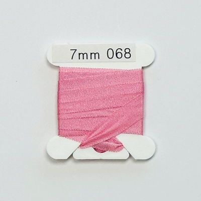 UR 실크리본자수실 Silk 100% Ribbon 7mm 068(Cranberry LT)