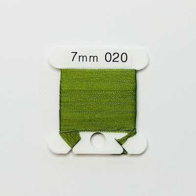 UR 실크리본자수실 Silk 100% Ribbon 7mm 020(Moss Green DK)