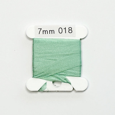 UR 실크리본자수실 Silk 100% Ribbon 7mm 018(Jade VY LT)
