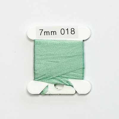 UR 실크리본자수실 Silk 100% Ribbon 7mm 018(Jade VY LT)