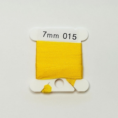 UR 실크리본자수실 Silk 100% Ribbon 7mm 015(Yellow LT)