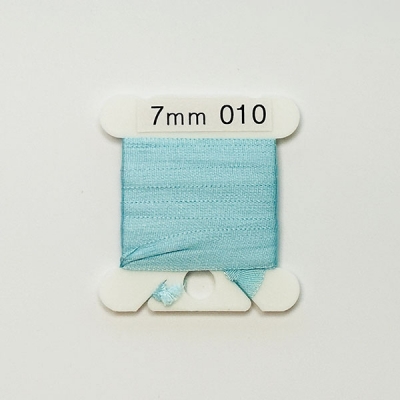 UR 실크리본자수실 Silk 100% Ribbon 7mm 010(Sky Blue)
