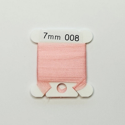 UR 실크리본자수실 Silk 100% Ribbon 7mm 008(Baby Pink)