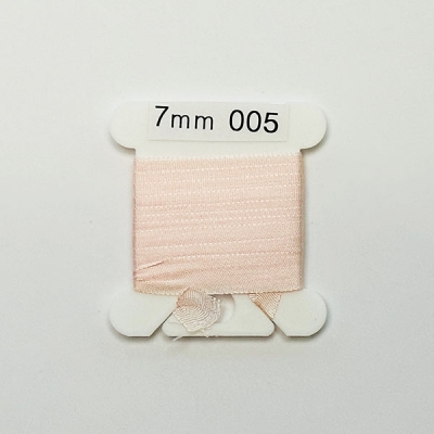 UR 실크리본자수실 Silk 100% Ribbon 7mm 005(Baby Pink UL VY LT)