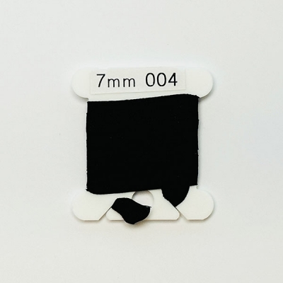 UR 실크리본자수실 Silk 100% Ribbon 7mm 004(Black)