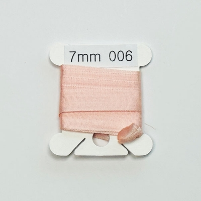 UR 실크리본자수실 Silk 100% Ribbon 7mm 006(Baby Pink VY LT)
