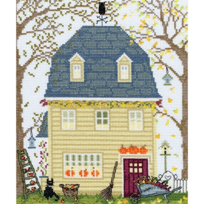 [영국 십자수패키지]XSS3-New England Homes-Fall