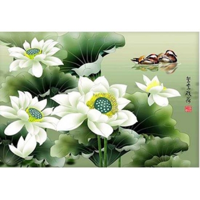 [보석] 흰연꽃과원앙(MJ0753-02)