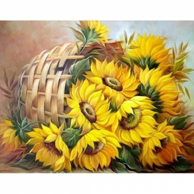 해바라기바구니-3D전체-40*30 cm-KYD010