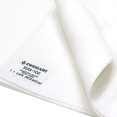 쯔바이 56카운트 프랑스자수원단(180Cm광폭)-KINGSTON-WHITE/3225-100