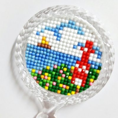 [보석] 아크릴손거울(보석자수)-바다풍경-ydb0148