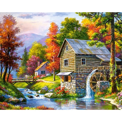 BL3D-1036 가을풍경(원형)50x40cm