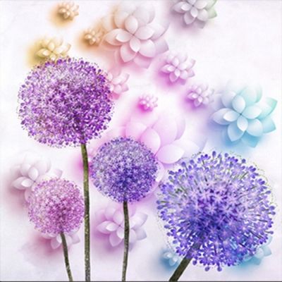 민들레-MJ1475-02-3D전체보석-54*54 cm