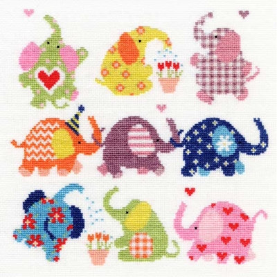 [영국 십자수패키지]XEJ4-Slightly Dotty Elephants