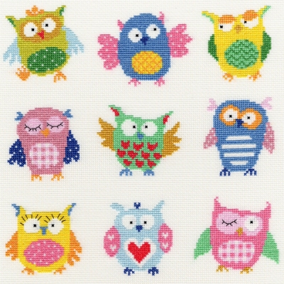 [영국 십자수패키지]XEJ1-Slightly Dotty Owls