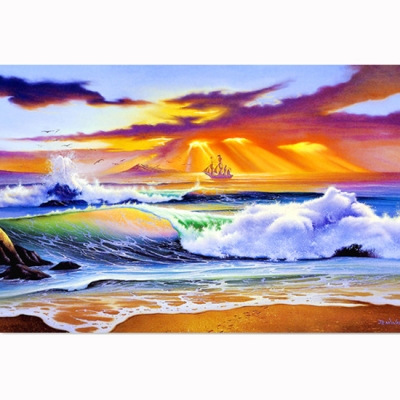 보석십자수 바닷가석양(LIEX30002489)-Y