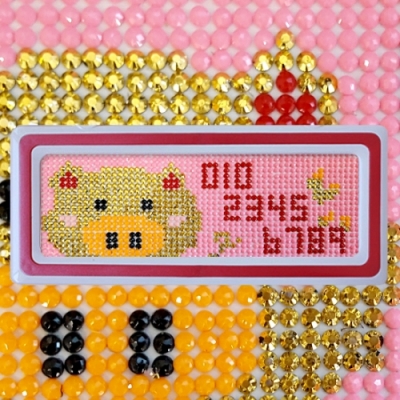 보석십자수황금돼지주차-핑크(바탕색)-ydb00208