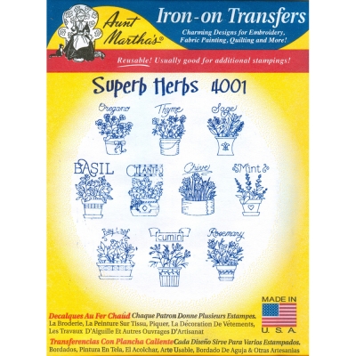 AUNT MARTHA  SUPERB HERBS(다림질 전사도안)-#4001