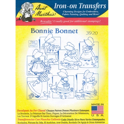 AUNT MARTHA BONNIE BONNET(다림질 전사도안)-#3920^