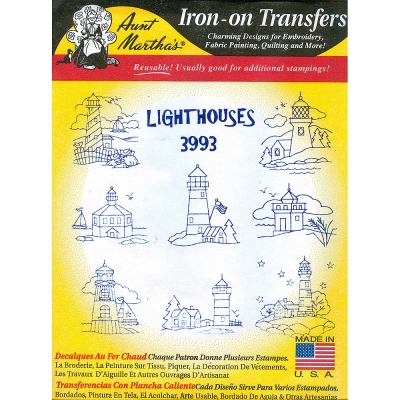 AUNT MARTHA LIGHTHOUSES(다림질 전사도안)-#3993