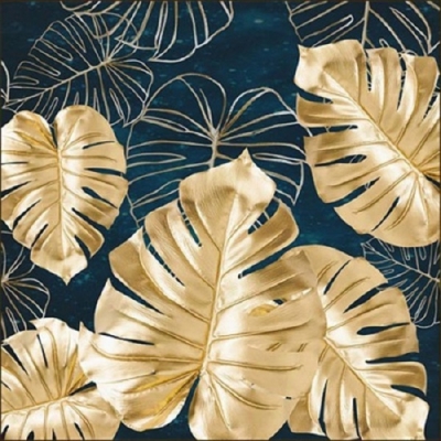 보석-금빛나뭇잎-X2873-3D전체보석-40*40cm