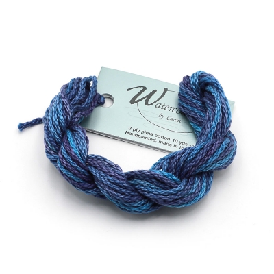 카론사-워터칼라 (수채화) 손염색 자수실(복합사) - 235