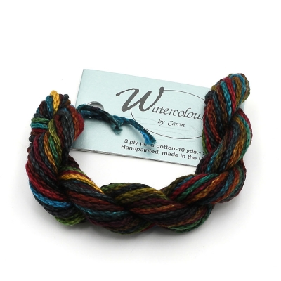 카론사-워터칼라 (수채화) 손염색 자수실(복합사) - 077